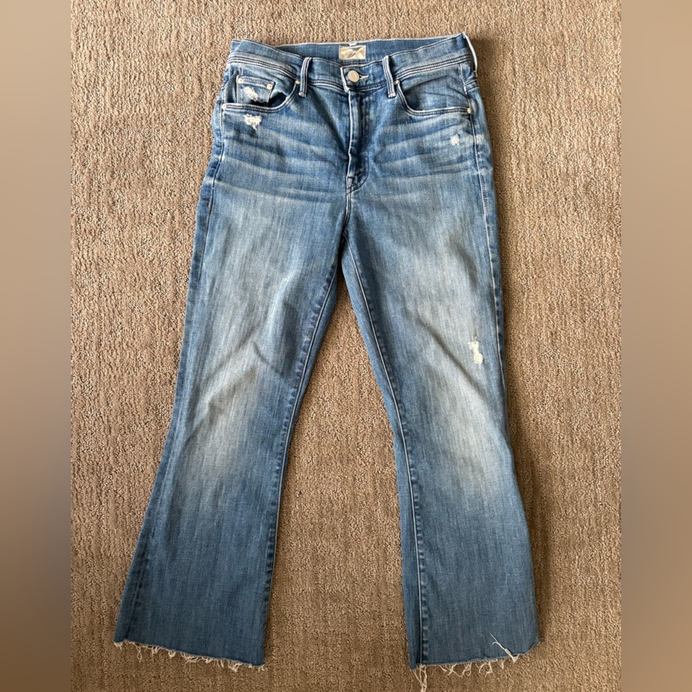 Mother Women's Blue Distressed Jeans